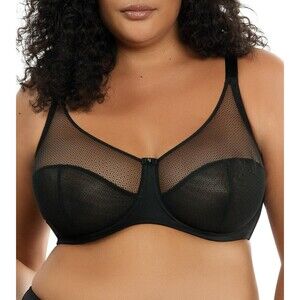Parfait Bra Womens 38G Black Mesh Unlined Underwire Minimizer Full Coverage